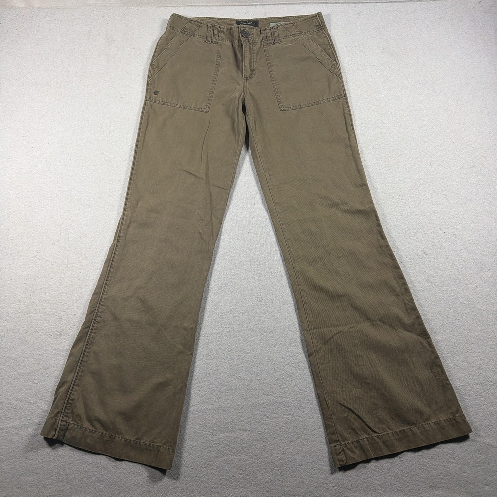 Sanctuary Cargo Pants Womens 33 Brown Twill Bootcut Relaxed Pockets Casual